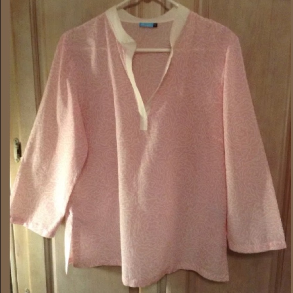 J.McLaughlin Silk/Cotton Blouse Size 12